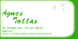 agnes tollas business card